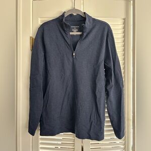 Mizzen Main Quarter Zip Mens Medium Blue Performance Pullover Sweatshirt Golf